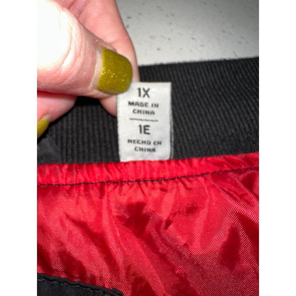Levi’s Jacket Women’s Black Bomber Biker Elastic Ribbed Zip Melanie Newport 1X - Picture 9 of 14